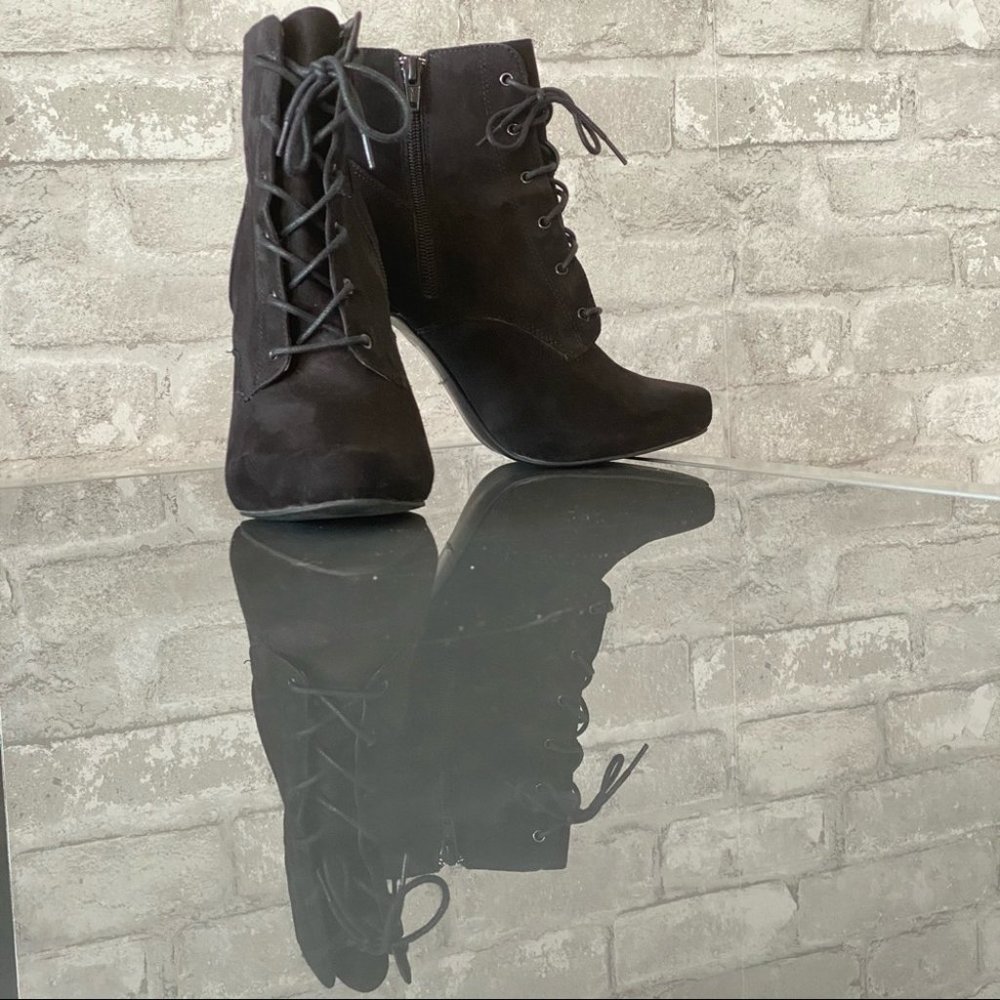 SOLD | Call It Spring Black Suede Ankle Booties EUC - Picture 2 of 13